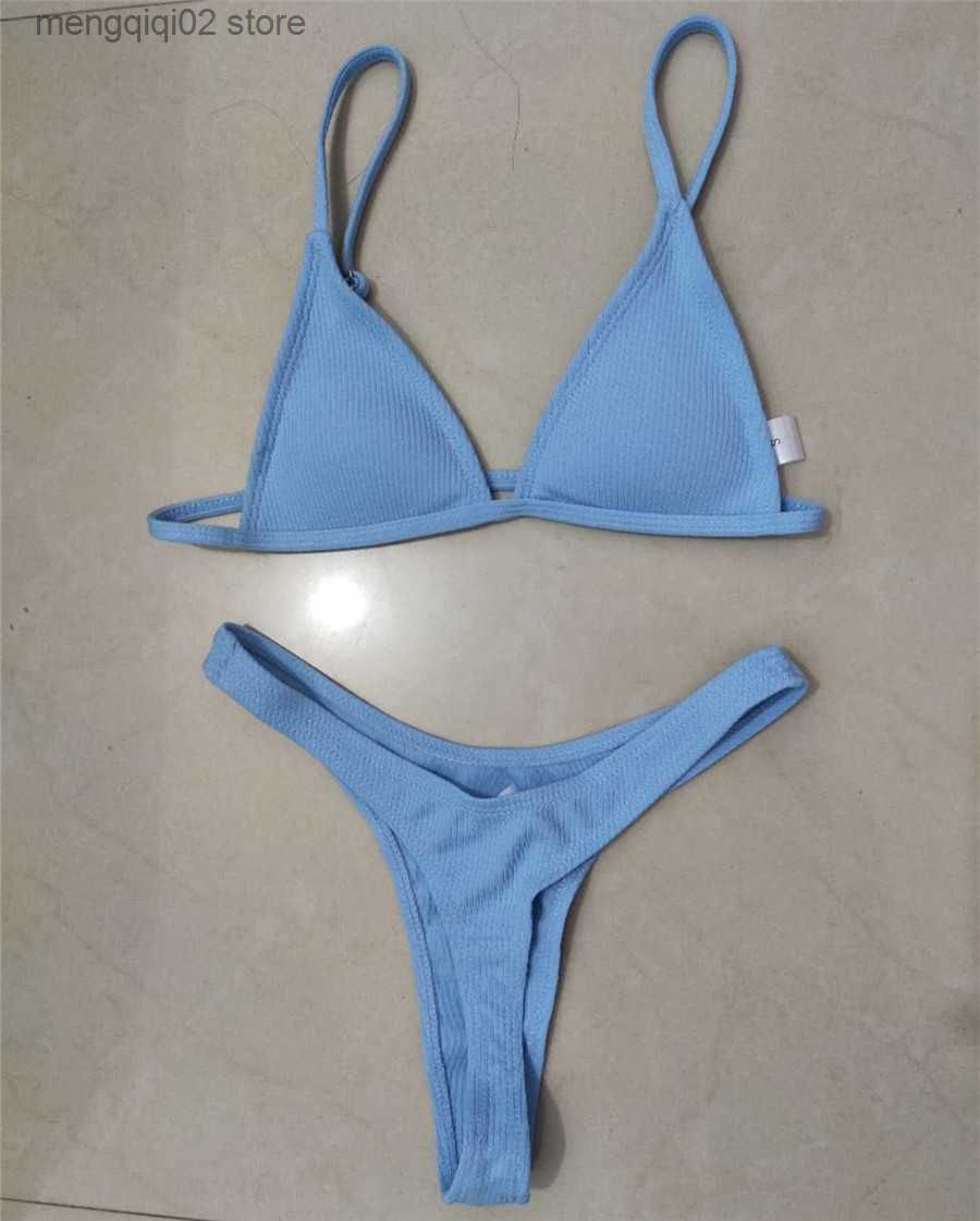 Blauwe bikini