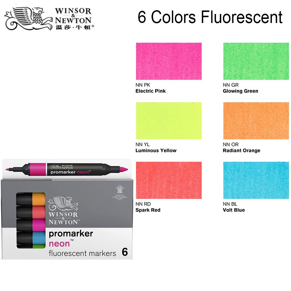 6 couleurs fluorescentes