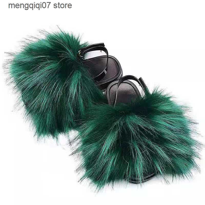 artificial fur slider
