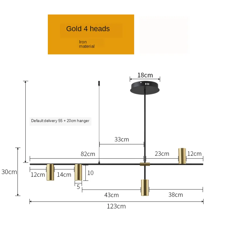 4 heads gold Cold White