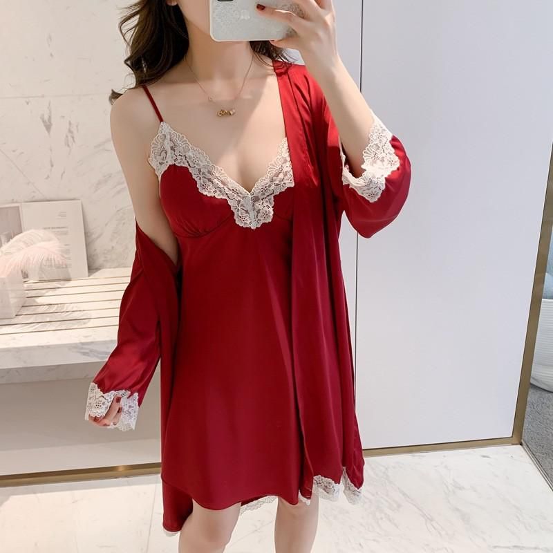 Burgundy Robe Set 2