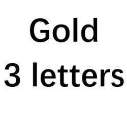 Oro 3 lettere-8quot; Braccialetto