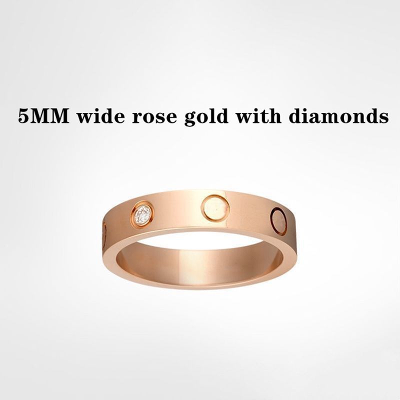 Roségold + Diamant 5 mm