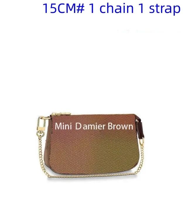 15 cm#mini Damier Marrone