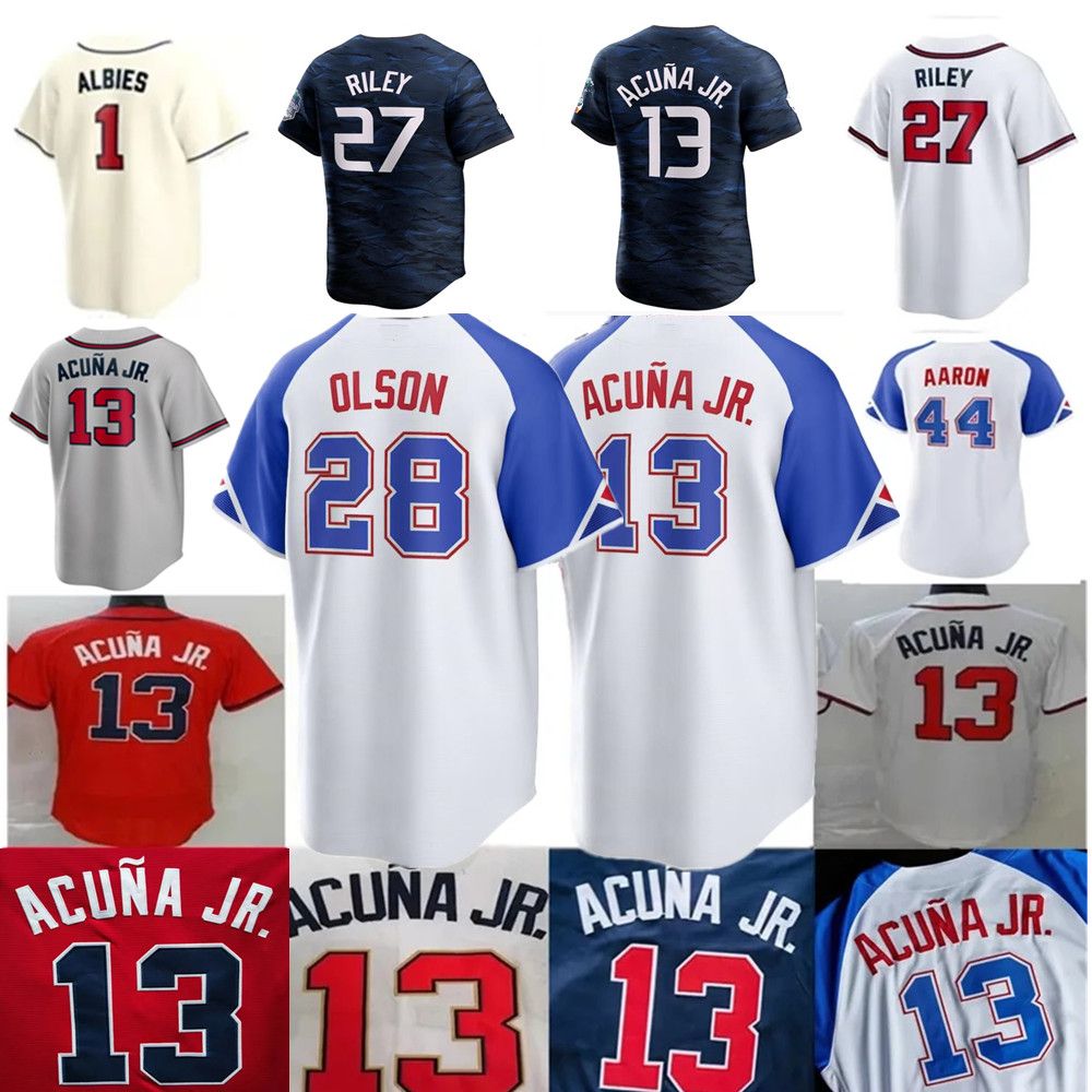 Custom Baseball Jerseys 2023 Gold Program Jersey Ronald Acuna Jr