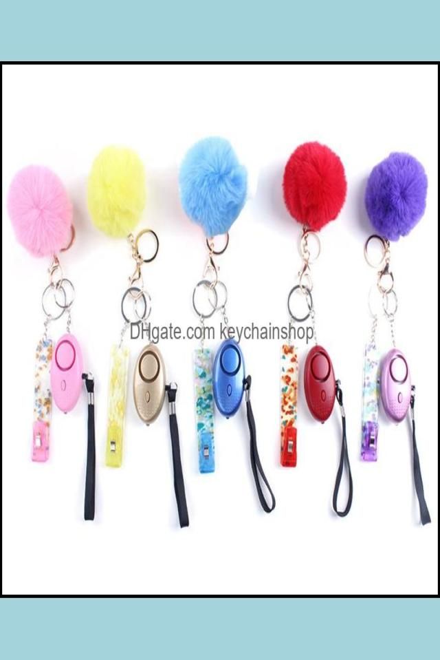 1 Pc Star Keychain Pompom Keyring For Women Glitter Hollow Out