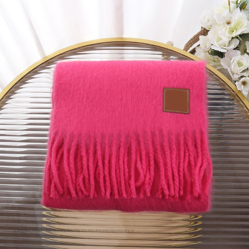 Розовый шарф 30x220 см
