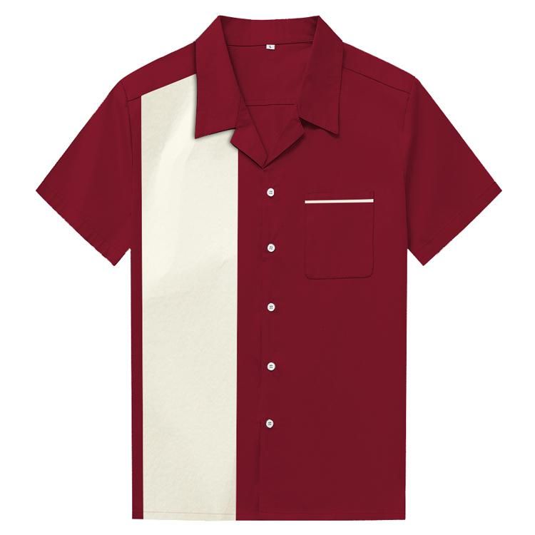 wine red shirt