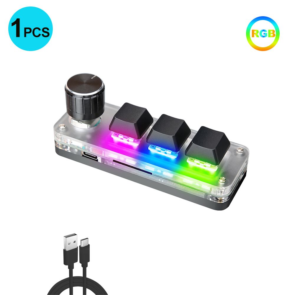 Interruptor Hx-k03-preto-rgb-azul