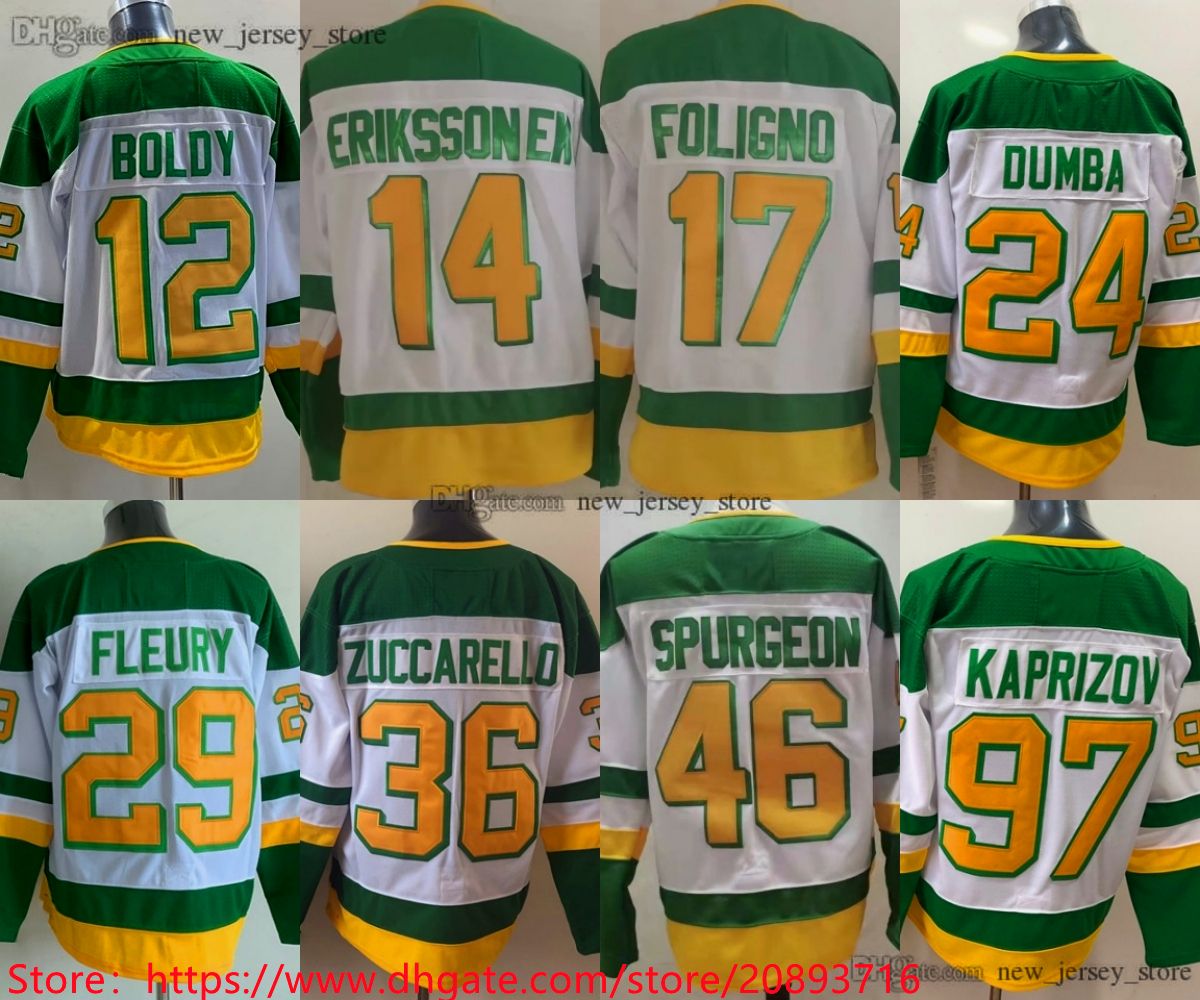 Man Ice Hockey 97 Kirill Kaprizov Jersey 12 Matt Boldy 29 Marc