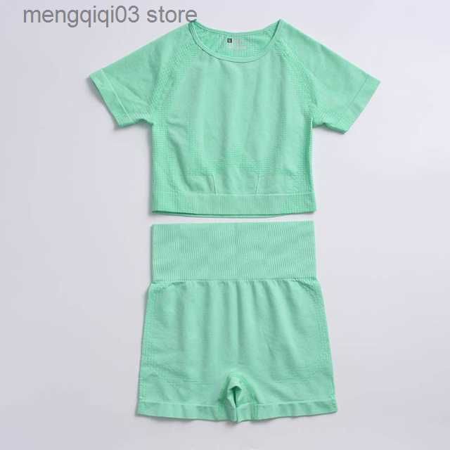 green shorts set