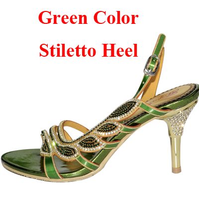 Зеленые 8 см каблуки