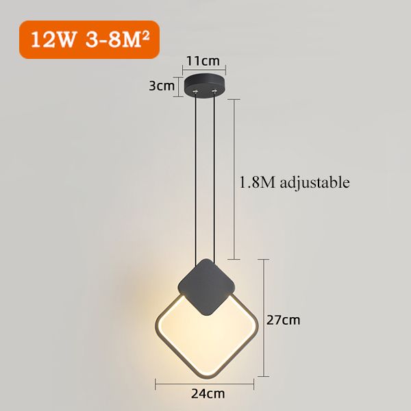 B 24cm 12Wブラック3色リモートなし