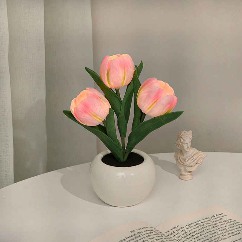 3 Head Pink Tulip-Usb Rechargeable