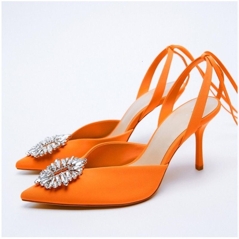 orange 9.5cm heel