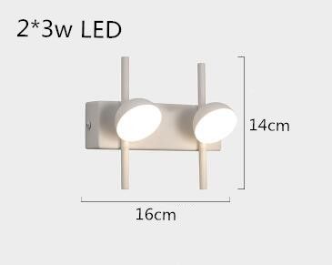 6W 2ヘッドウォームホワイトLEDブラック