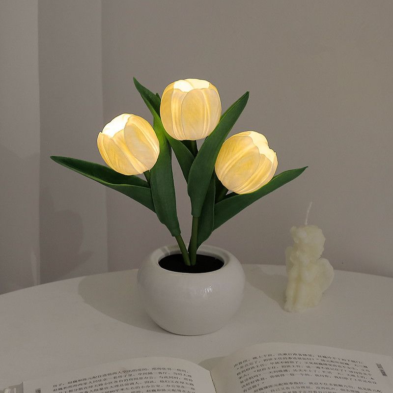3 testa giallo tulipano-USB ricaricabile