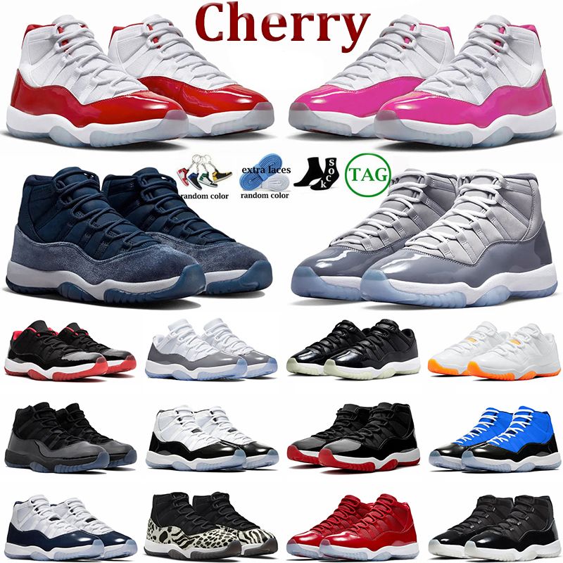 Jumpman 11 11s Low Basketball Shoes Men Women 11 Cherry Cool Grey