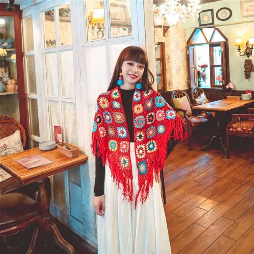 10 red shawl