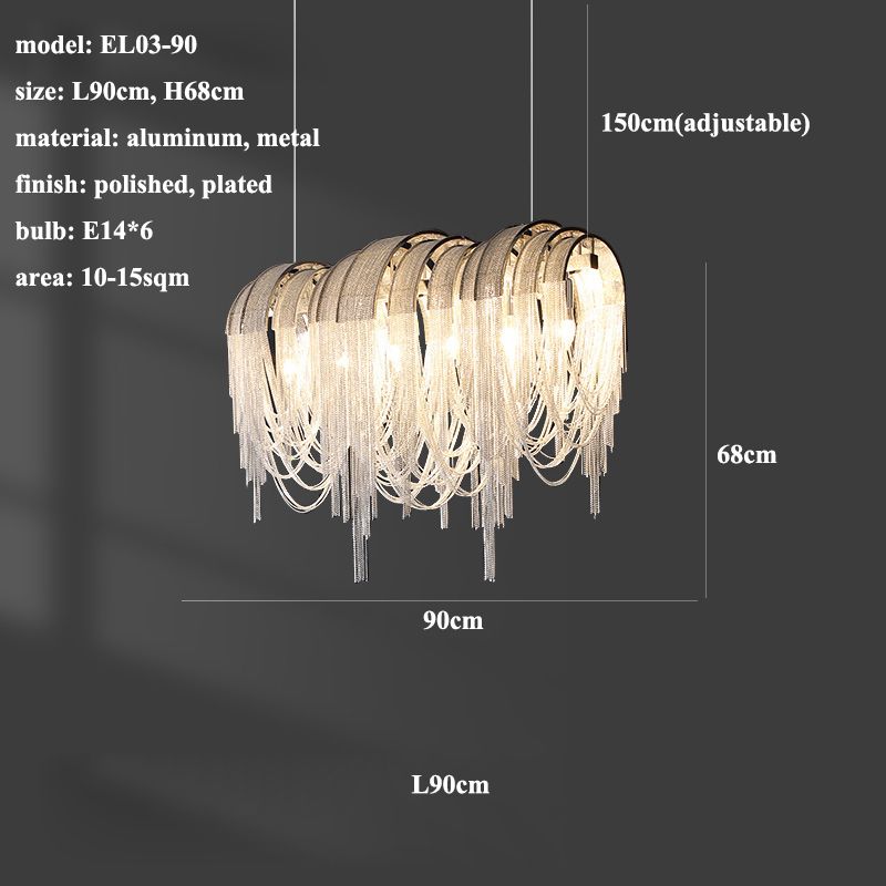 cromo-L90cm luce calda (3000K)