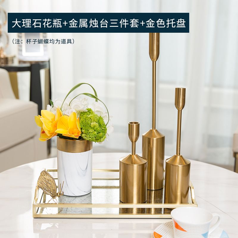 Piece Set Gold Tray