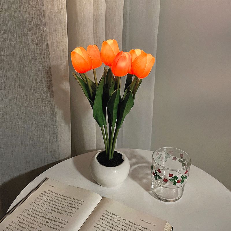 6 Têtes Orange Tulip-Usb Rechargeable