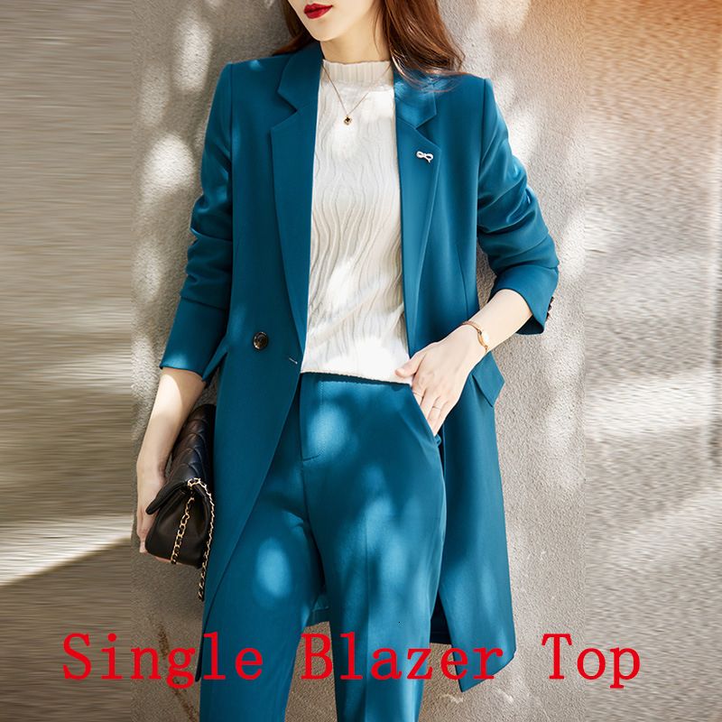 Blue Blazer Top.