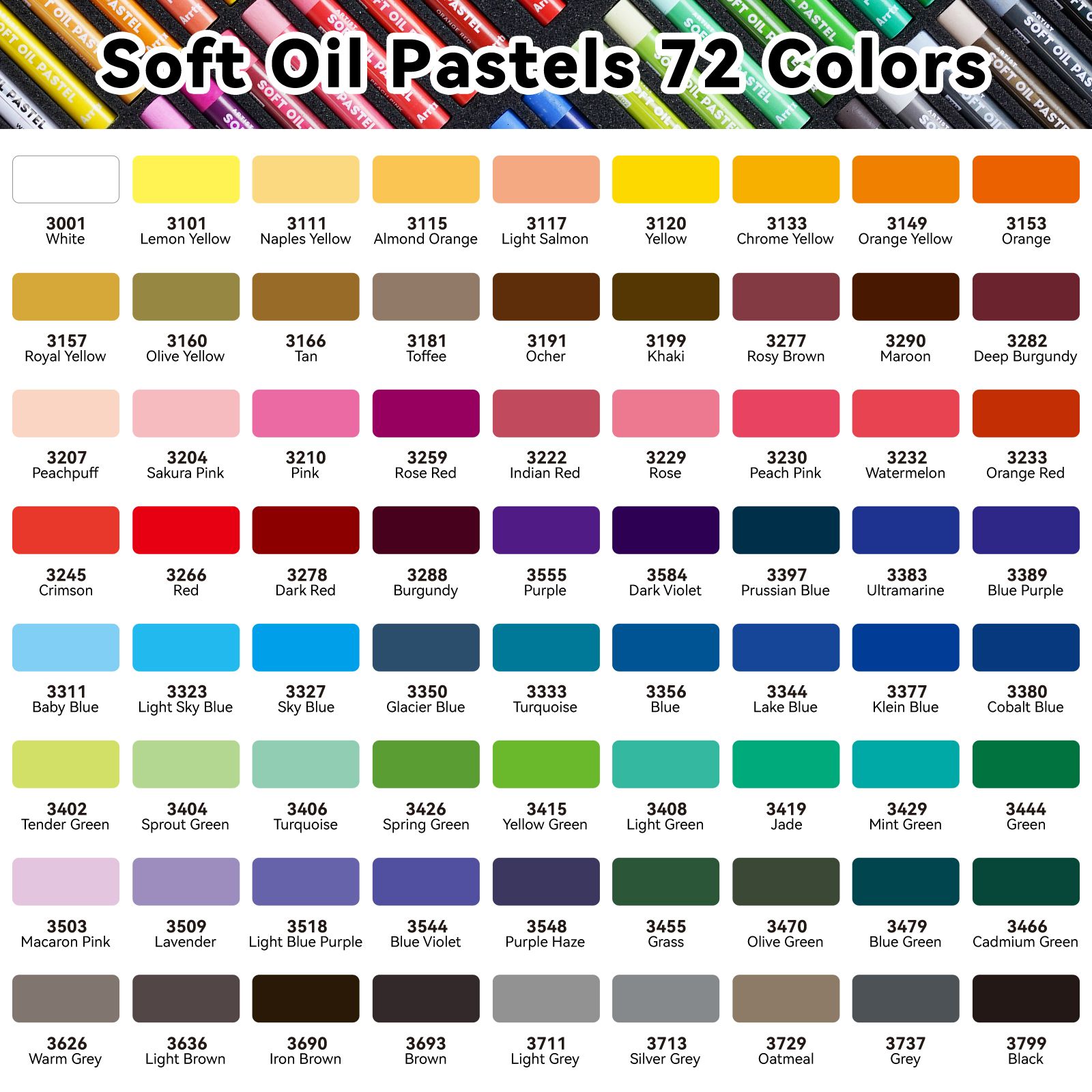 Wholesale Markers Arrtx 72 Vivid Colors Soft Oil Pastel Pencils  Professional Oil Pastel Crayons For Drawing Artist Art Supplies 230719 From  Yao10, $42.21