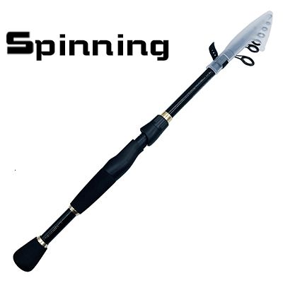 a Black Spinning Rod-1.6m