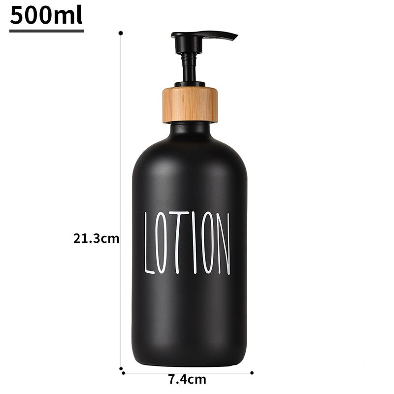 500 ml Glasflasche mit schwarzer Lotion