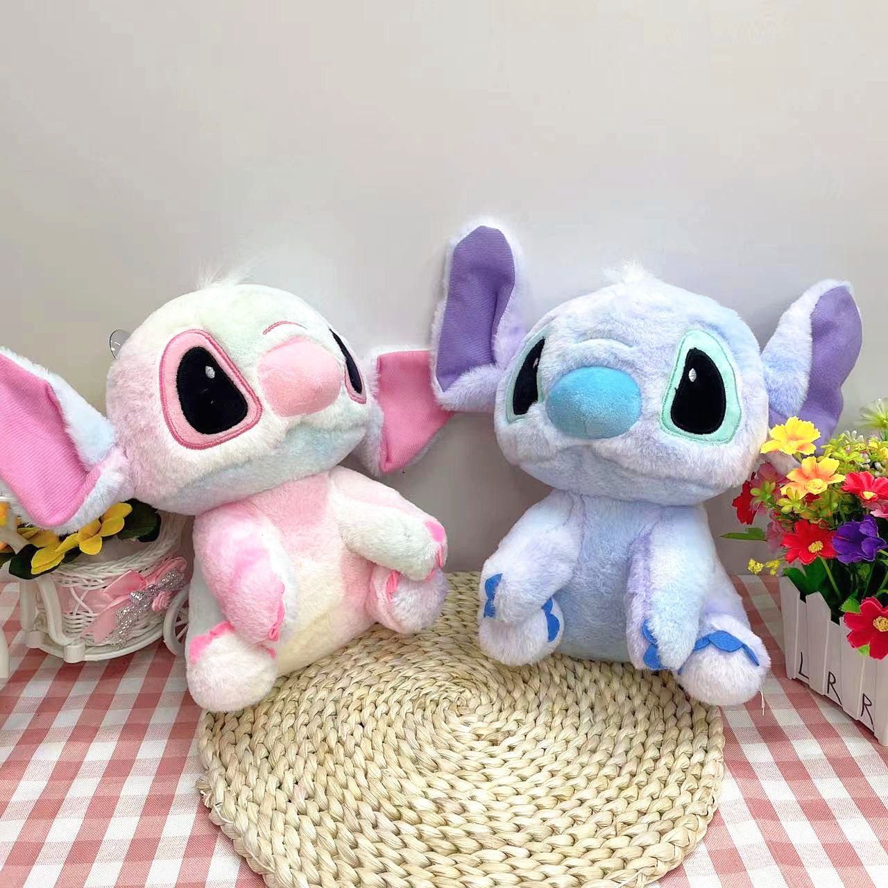 Poupées de film d'anime de grande taille Lilo & Stitch peluche géant de  dessin animé Stitch Kawaii doux bleu rose enfants enfants cadeaux  d'anniversaire