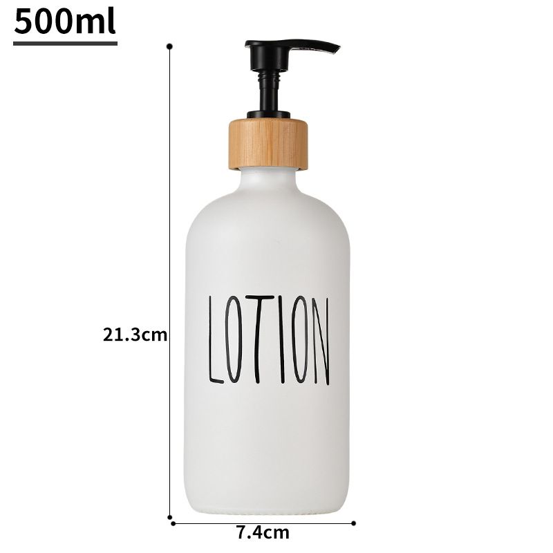 Flacon verre 500ml lotion blanche