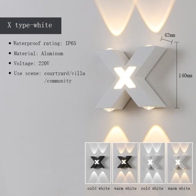 X شكل X الأبيض 7W الأبيض الدافئ (2700-3500K)