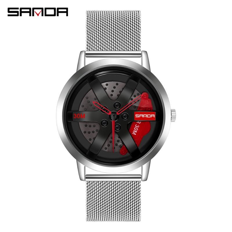 Mesh silver red