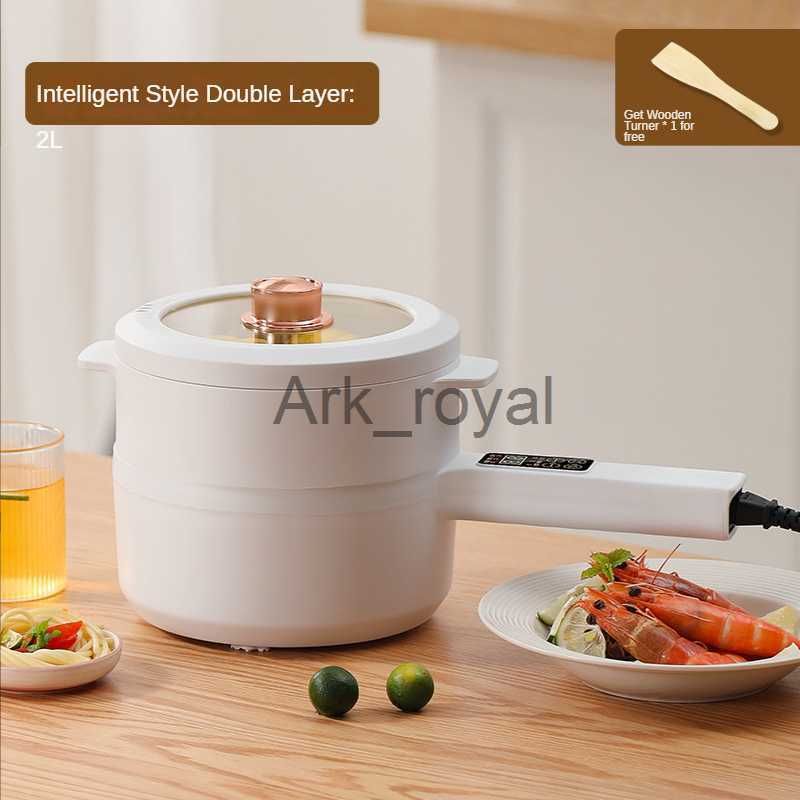 2L Multifunctional Portable Electric Hot Pot Student Noodle Cooker Travel  Folding Pot Mini Electric Cooking Pot