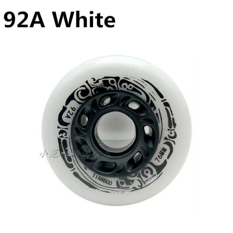 Inline Roller Skates Super Hardest Slide Skating Wheel Papaya White 95A