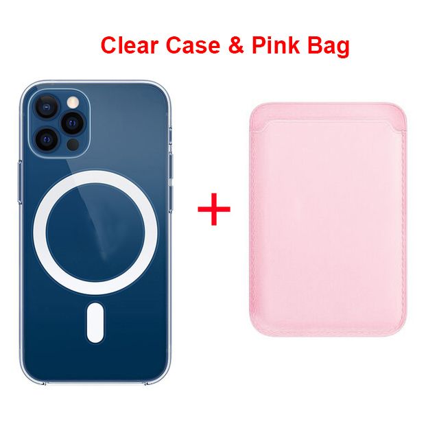 Clear Case & Pink Bag