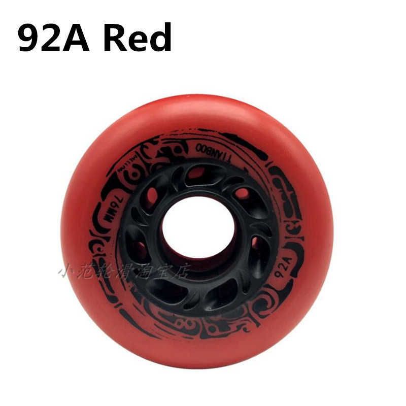 Inline Roller Skates Super Hardest Slide Skating Wheel Papaya White 95A
