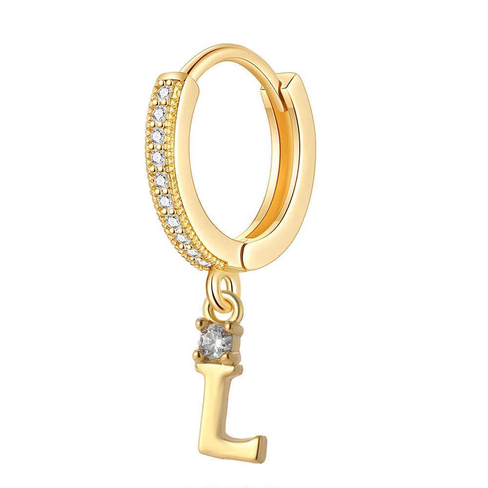 Letter Earrings l-Gold