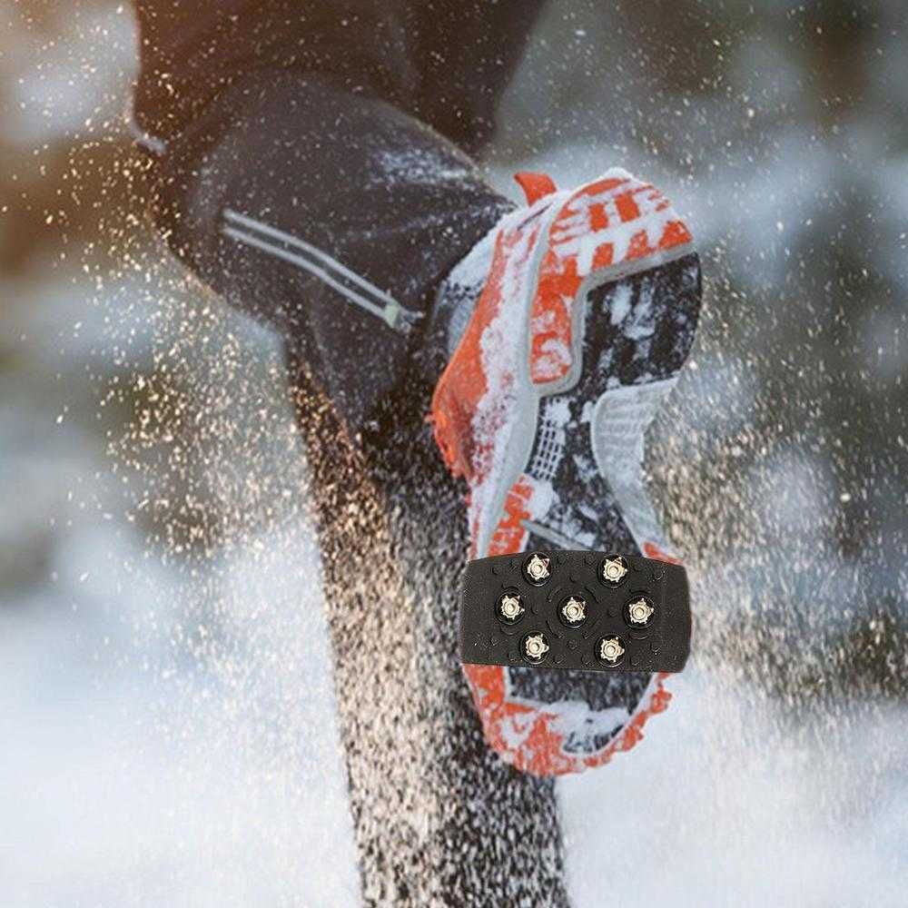 Pêche Crampons de glace pour chaussures et bottes, crampons de traction de  neige de glace Crampons pour hommes Femmes Enfants Hiver Marche sur glace  et neige Antidérapant étirement de surchaussure