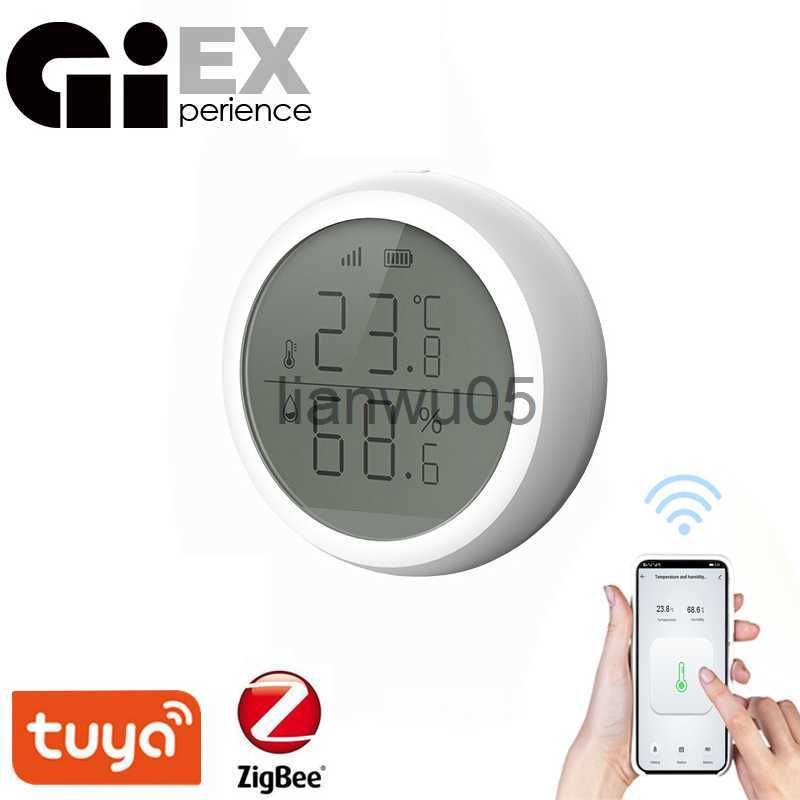ZigBee-Sensor inteligente de humedad y temperatura, WiFi, Tuya, Smart Life,  funciona con Hub inalámbrico, puerta