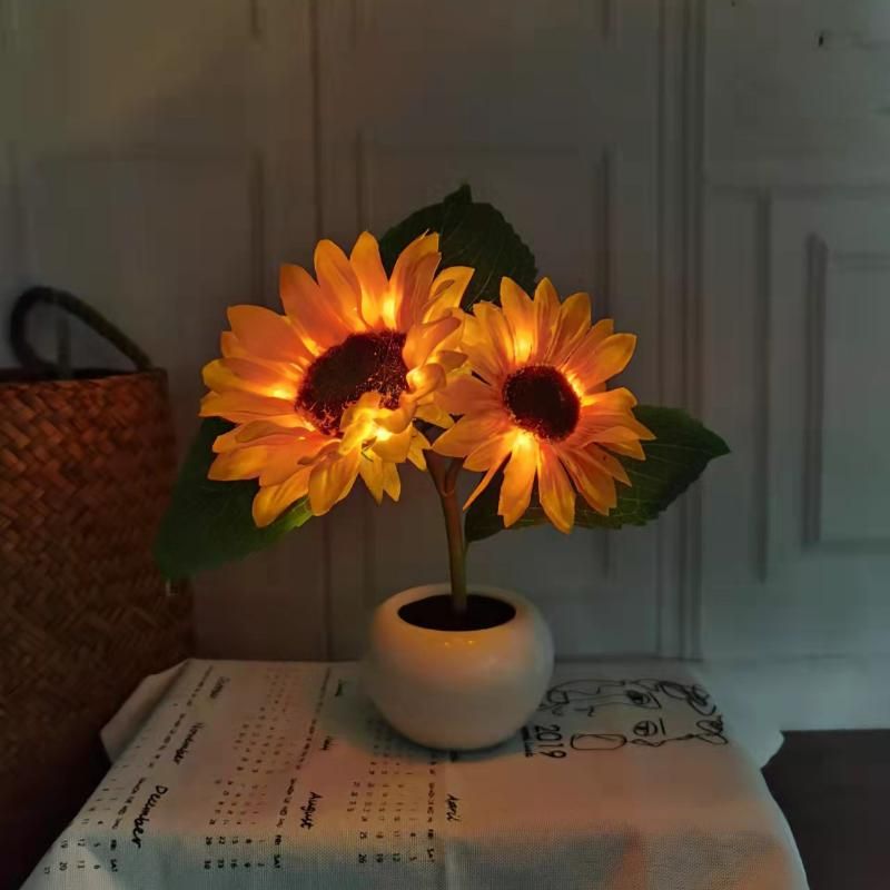 Girasole a 2 teste A batteria inclusa