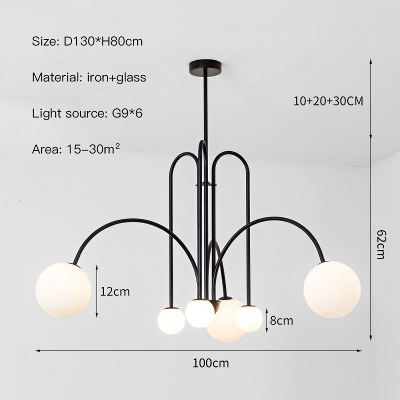 Black-130cm White Light