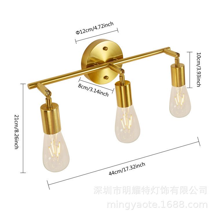 Three Head Wall Lamp Original Led4w Bulb