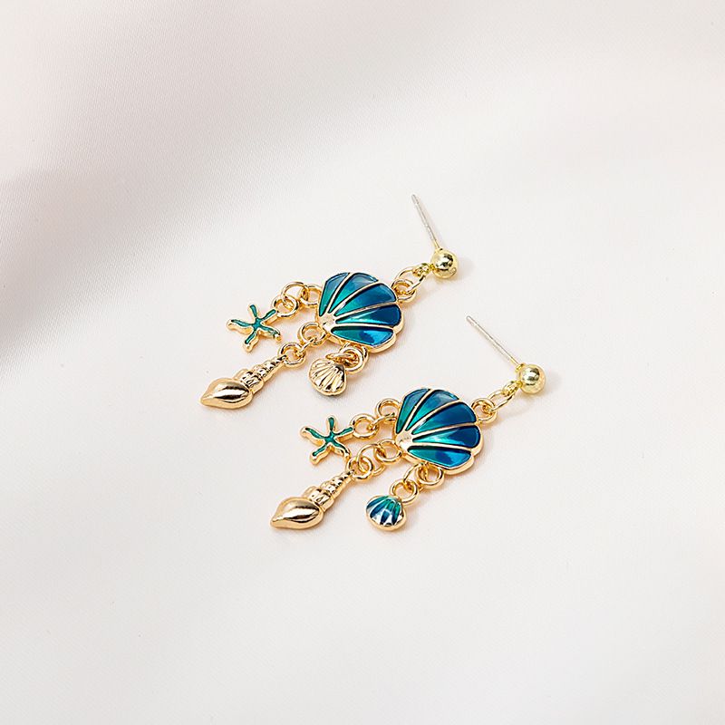 Boucles d'oreilles bleues