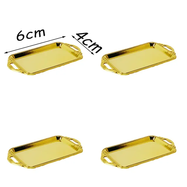 Golden oblong 4 pcs