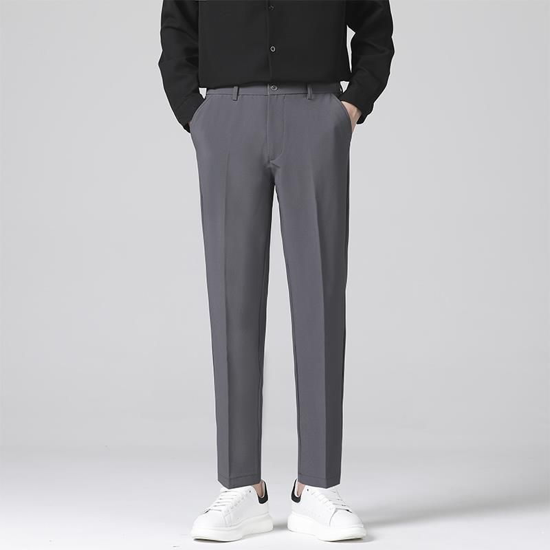 Dark gray trousers