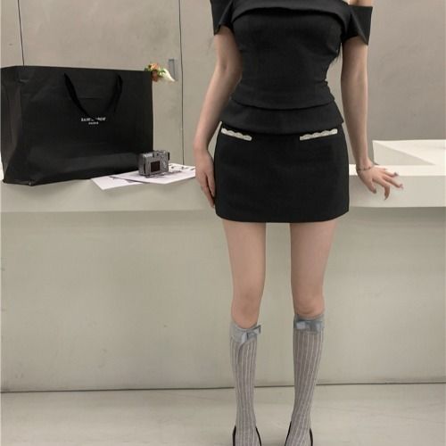 dark gray skirt