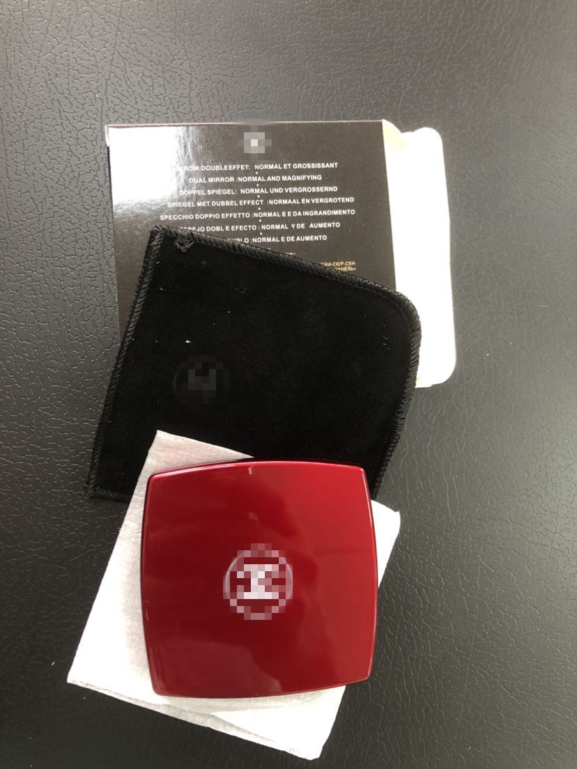 Red CC LOGO Pocket Mirror