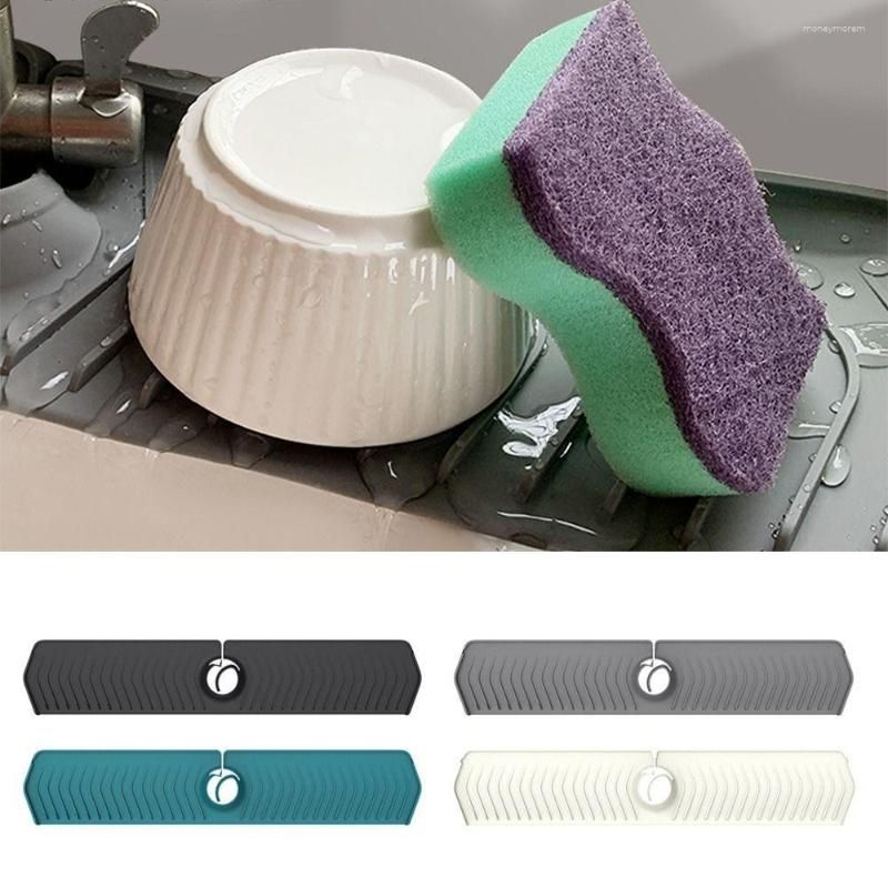 1pc Silicone Water Tap Drain Pad, Kitchen Sink Drain Pad, Bathroom Storage  Mat